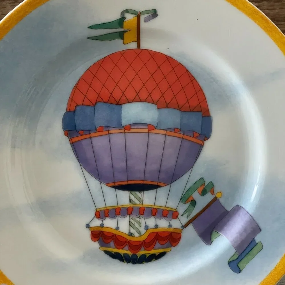 Williams Sonoma Montgolfiere Red Purple Hot Air Balloon 7.75